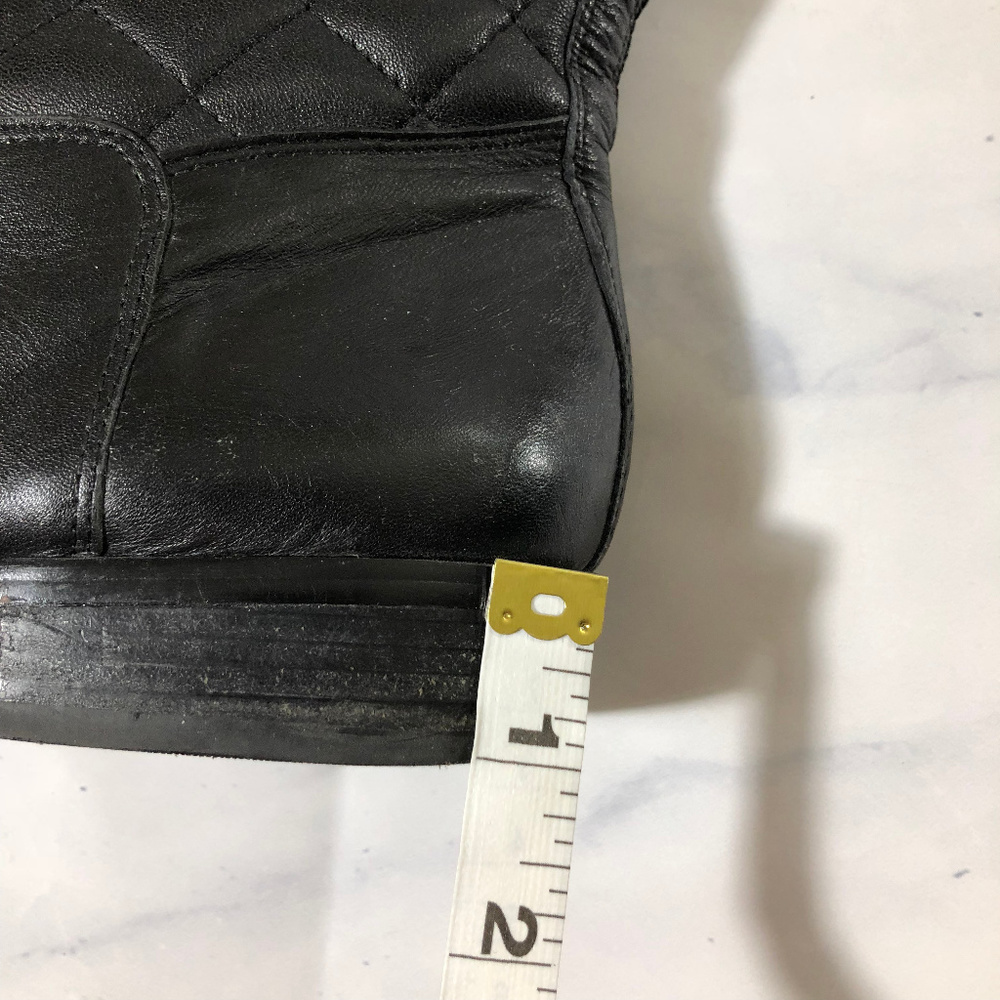 Corso Como Black Leather Quilted Riding Boots - Picture 5 of 8